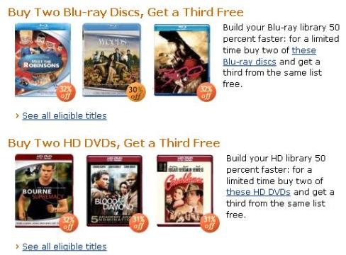 Oferta Amazon HD-DVD Blu-Ray