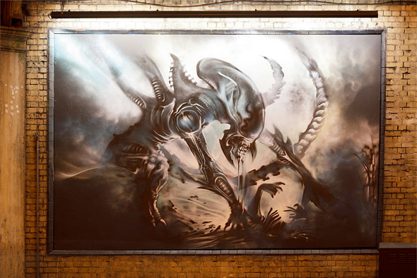 Alien Mural East London