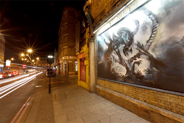 Alien Mural East London